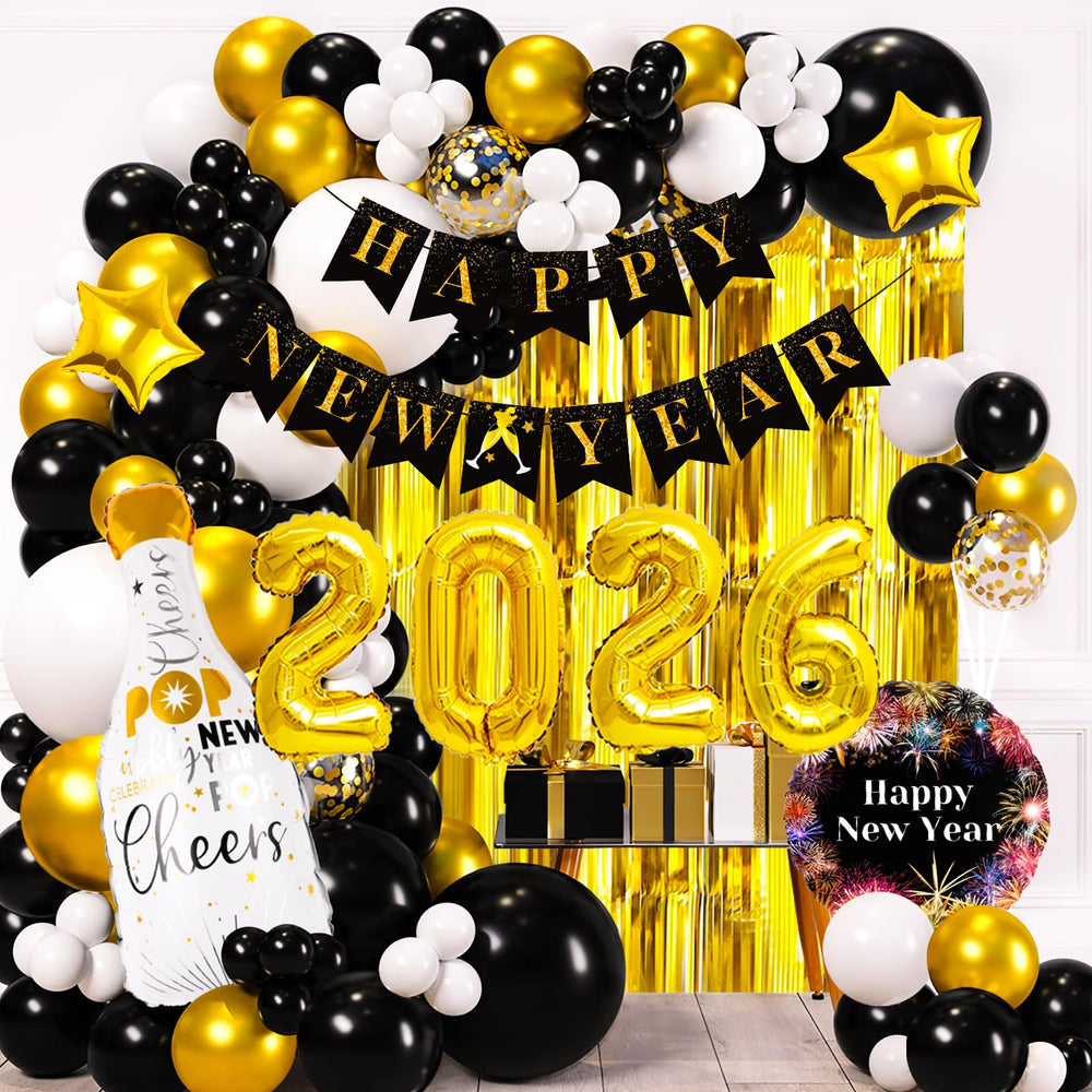 YLTFUTR 2026 NYE balloons kit for picture-perfect party photos.