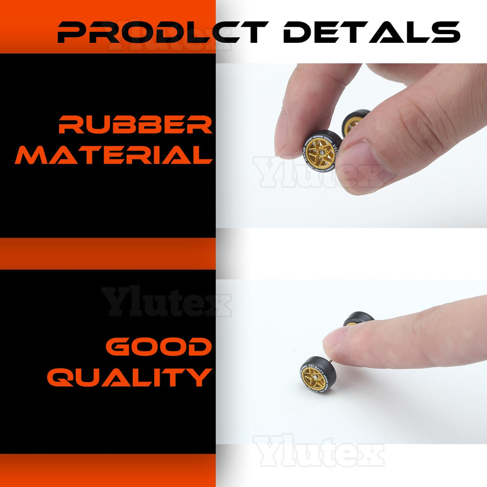 Ylutex wheel set enhances a 10-car display with cohesive styling.