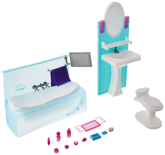 YMCtoys My Fancy Life bathtub for dollhouse play adds realistic spa-like ambiance
