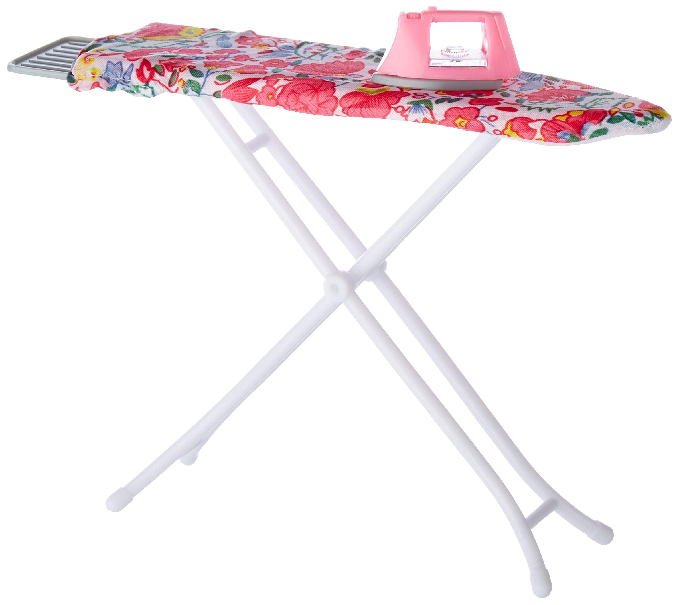 YMCtoys My Fancy Life clothing rack with five pink hangers aids organization.