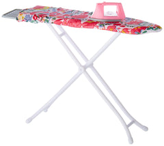 YMCtoys My Fancy Life clothing rack with five pink hangers aids organization.