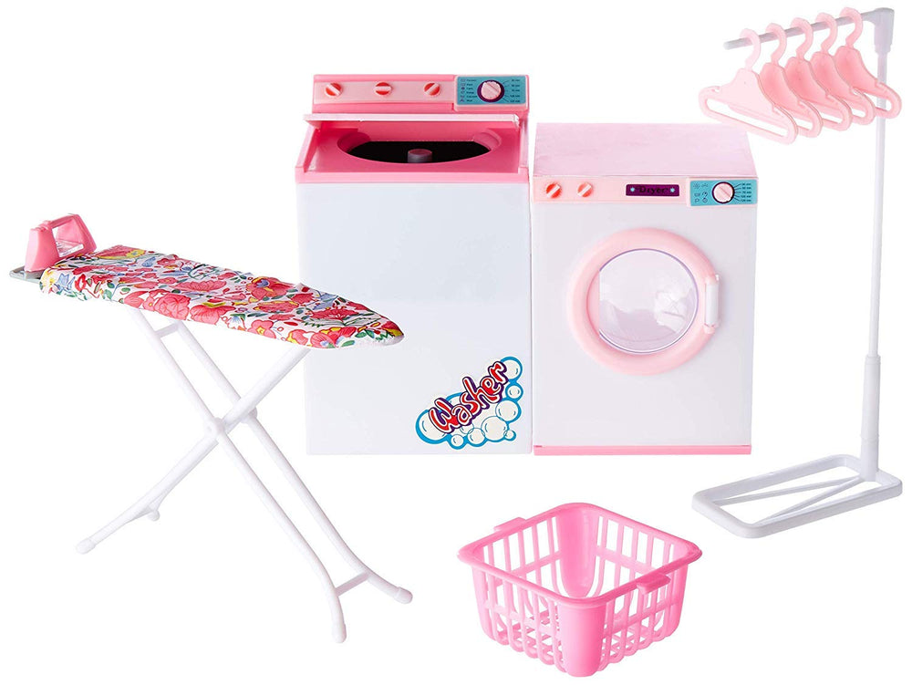 YMCtoys My Fancy Life washer with detailed control panel for pretend play realism.