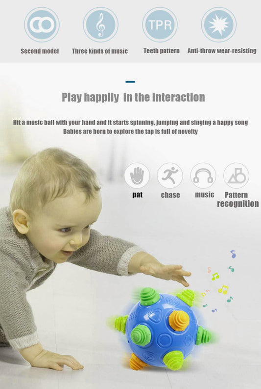 YMDLY Toys Dancing Ball lights up with music for 5 seconds.