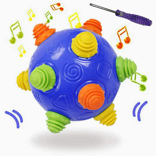 YMDLY Toys Toddlers Music Ball on floor sparks crawling and chasing play.