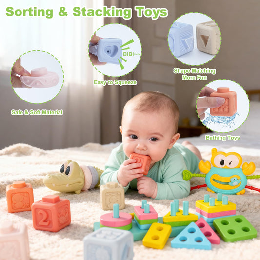 YMLGMAY pull teether soothes gums while improving grasping skills