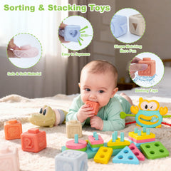 YMLGMAY pull teether soothes gums while improving grasping skills
