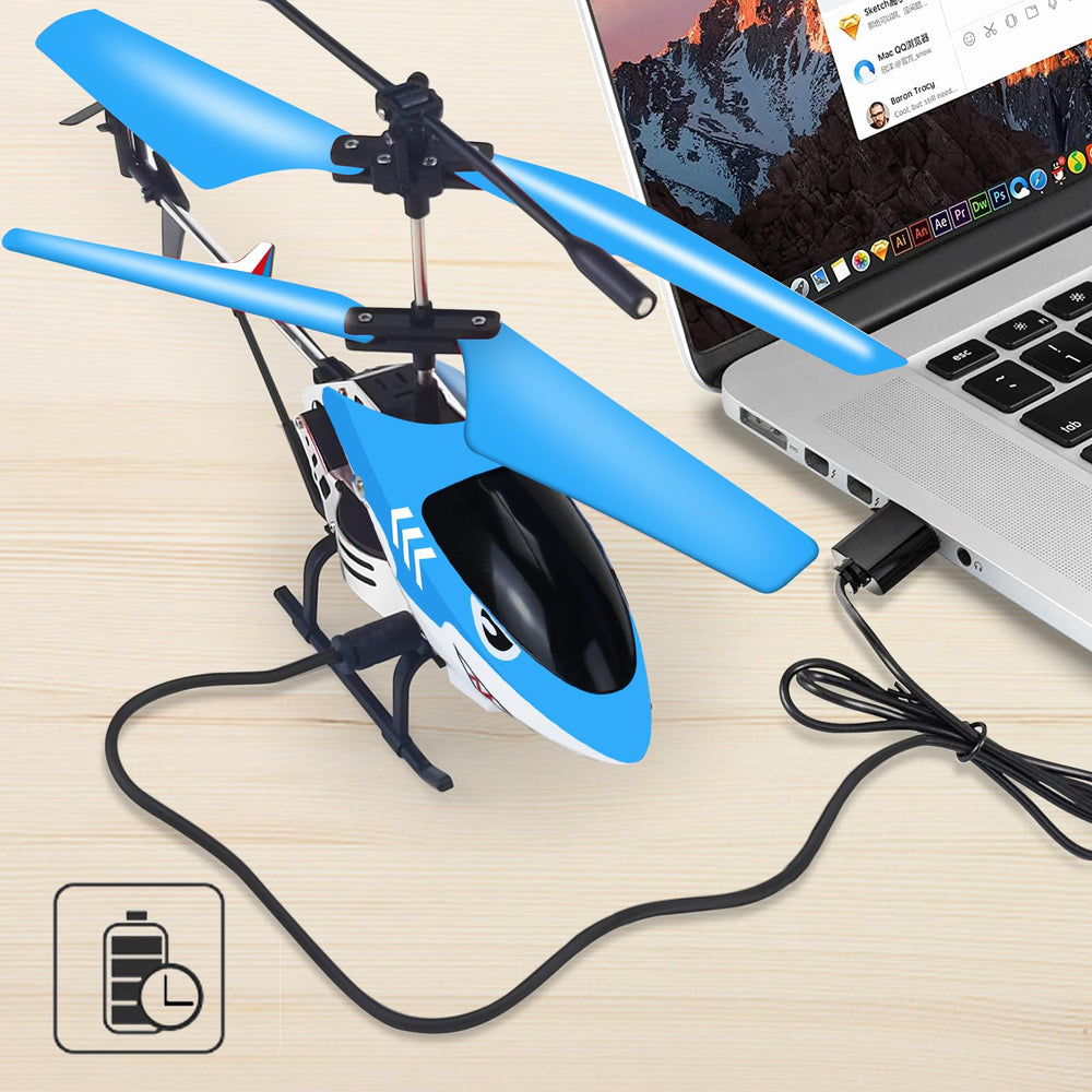 Ynanimery remote control in hand showing easy one-button takeoff approach