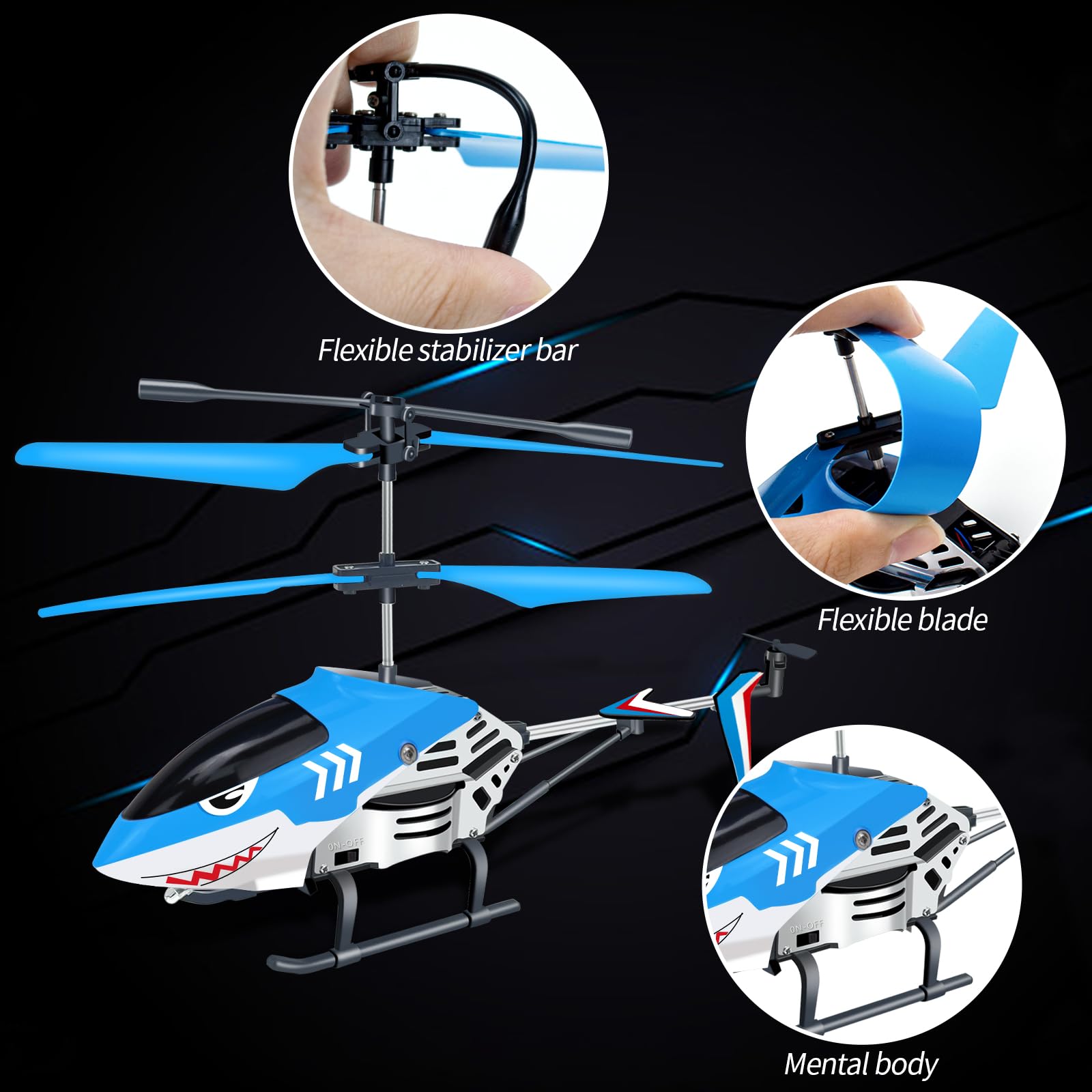 Ynanimery RC helicopter hovering steadily for indoor learning and practice
