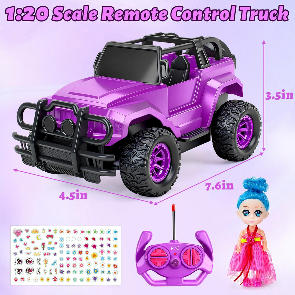 Ynybusi RC truck with front LED headlights for safer night play.