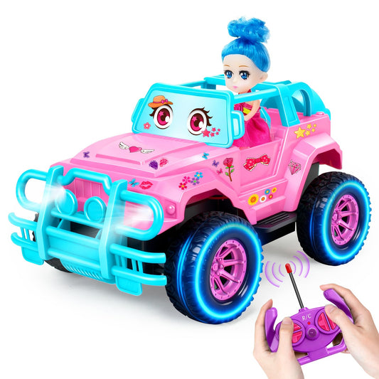 Ynybusi remote control car front view with LED headlights for night driving and excitement.