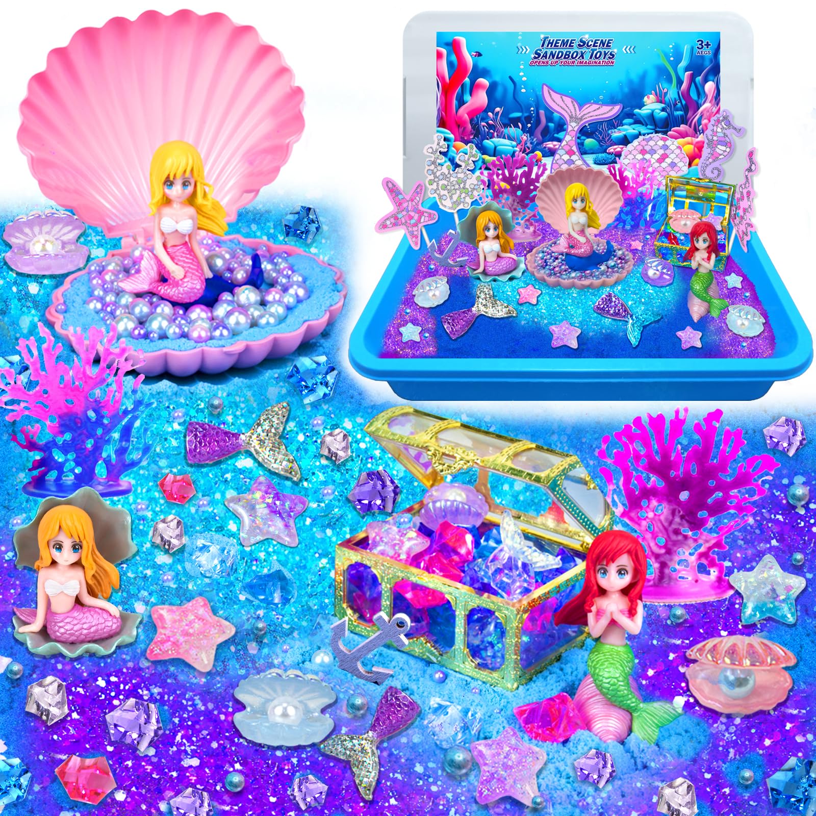 Ynybusi Mermaid Paradise sensory bin storage box invites imaginative play.