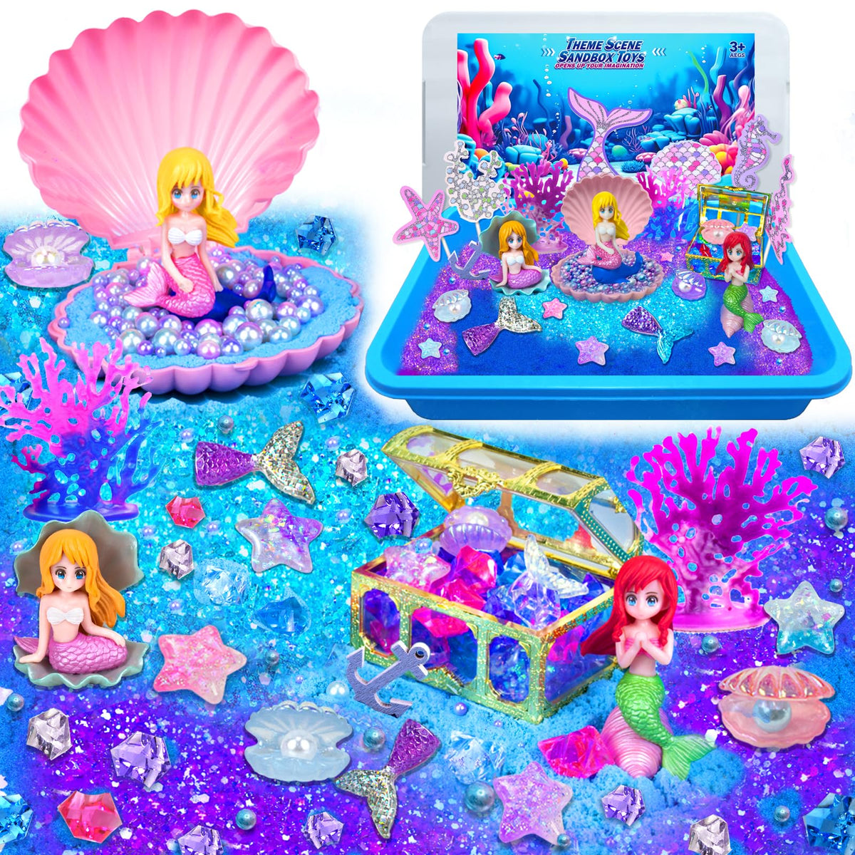 Ynybusi Mermaid Paradise sensory bin storage box invites imaginative play.