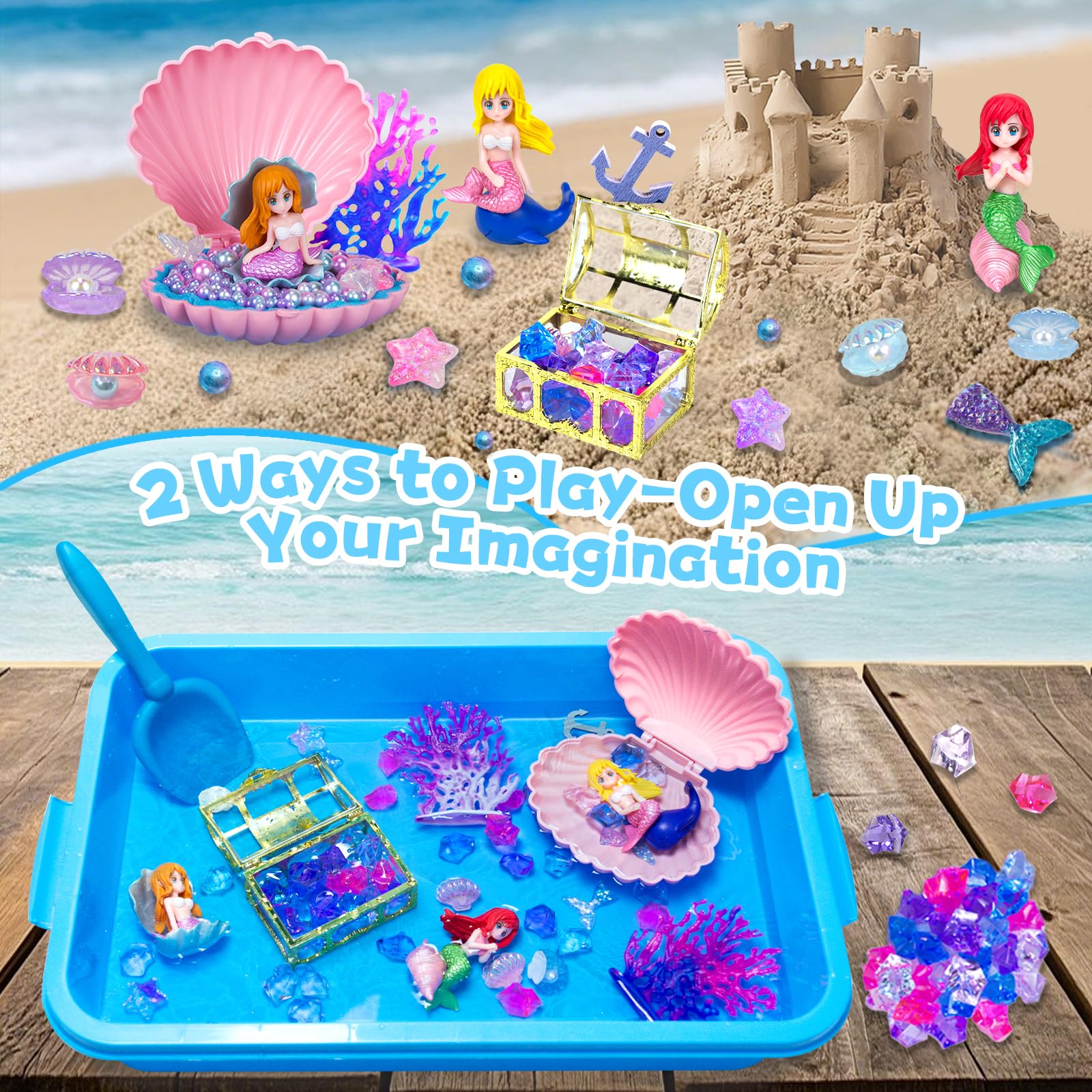 Ynybusi three color magic sand offers tactile exploration and color mixing.