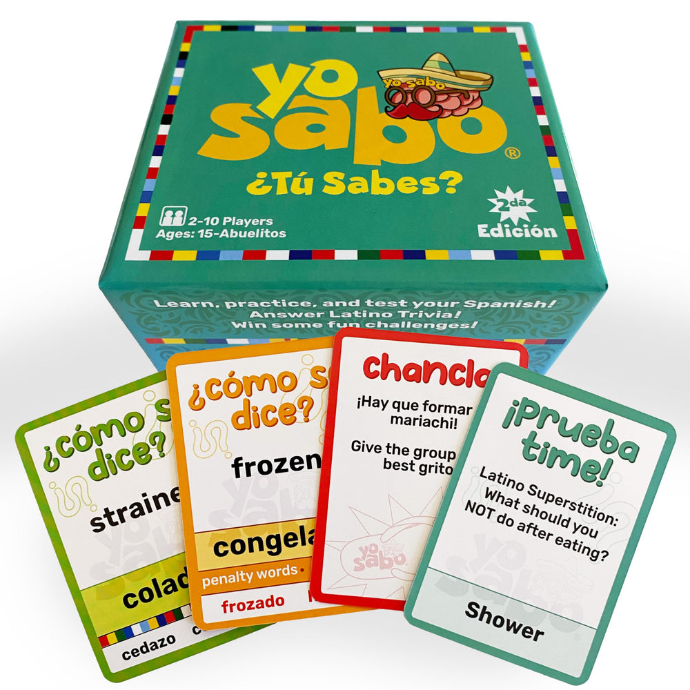 Yo Sabo Edition 2 card game pack with 198 cards for family learning and fun.