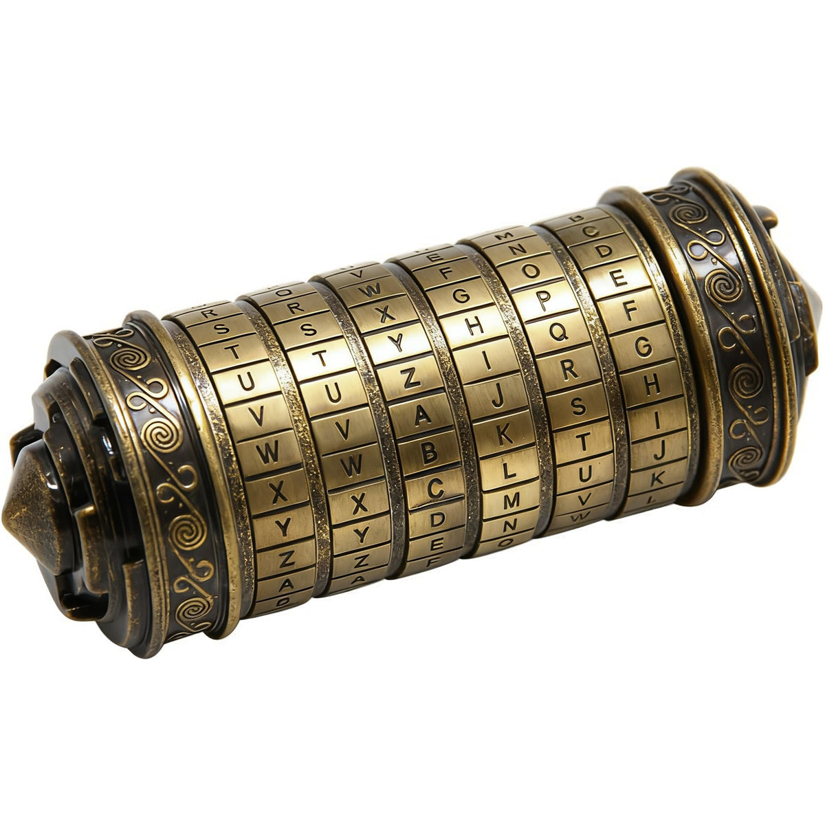 YOFIT Da Vinci Code Cryptex front view shows durable zinc alloy construction.