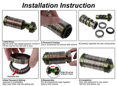 Password setting image shows the default I LOVE U with customization options.