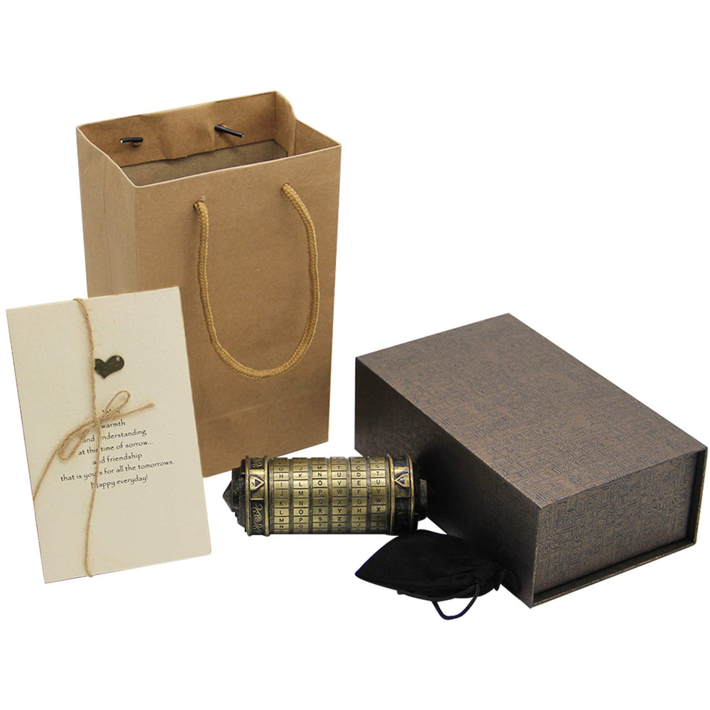 Rings inside demonstrate jewelry storage potential in the inner chamber.