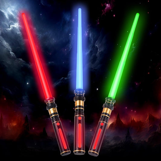 YOFOTHS light-up sabers three-pack front view for safe, interactive play