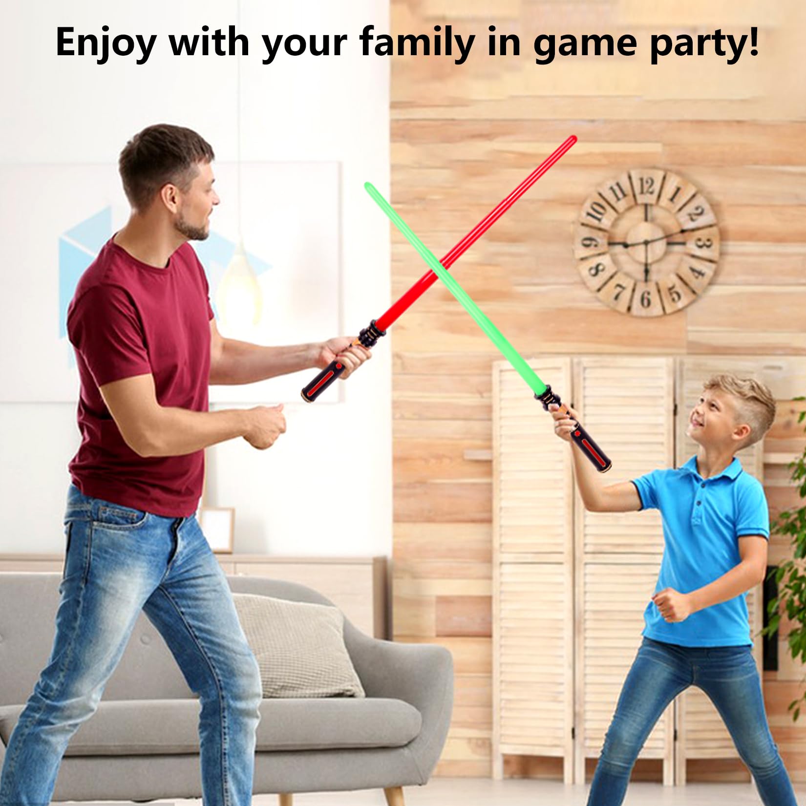 YOFOTHS light-up sabers with durable plastic construction for long-lasting fun