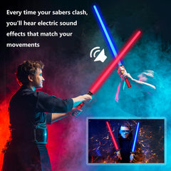 YOFOTHS light-up sabers with FX sound for immersive battles