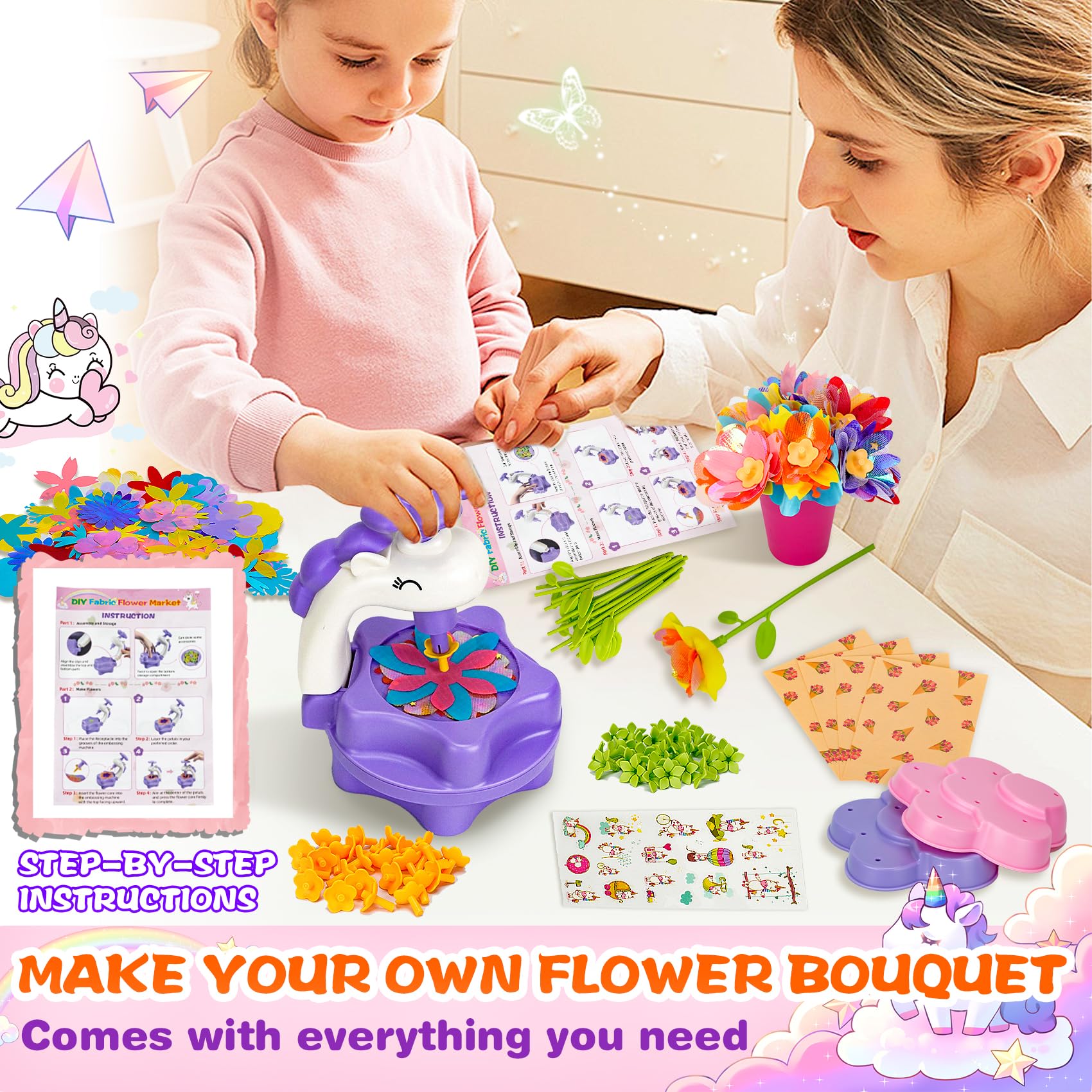 Y YOFUN flower-making machine in action speeding up bouquet assembly