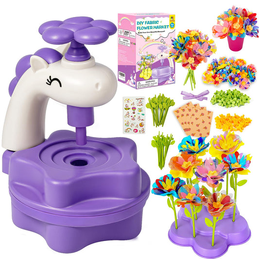 Y YOFUN unicorn fabric flower petal selection showcasing vibrant colors for creative play
