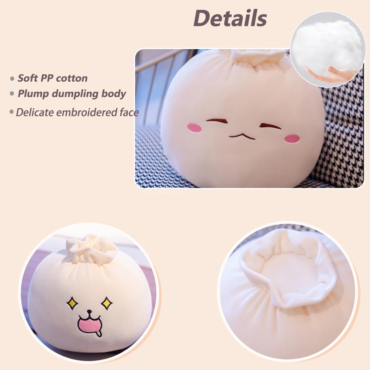 Yoholto Dumpling Plush Pillow gift ready packaging prompts smiles