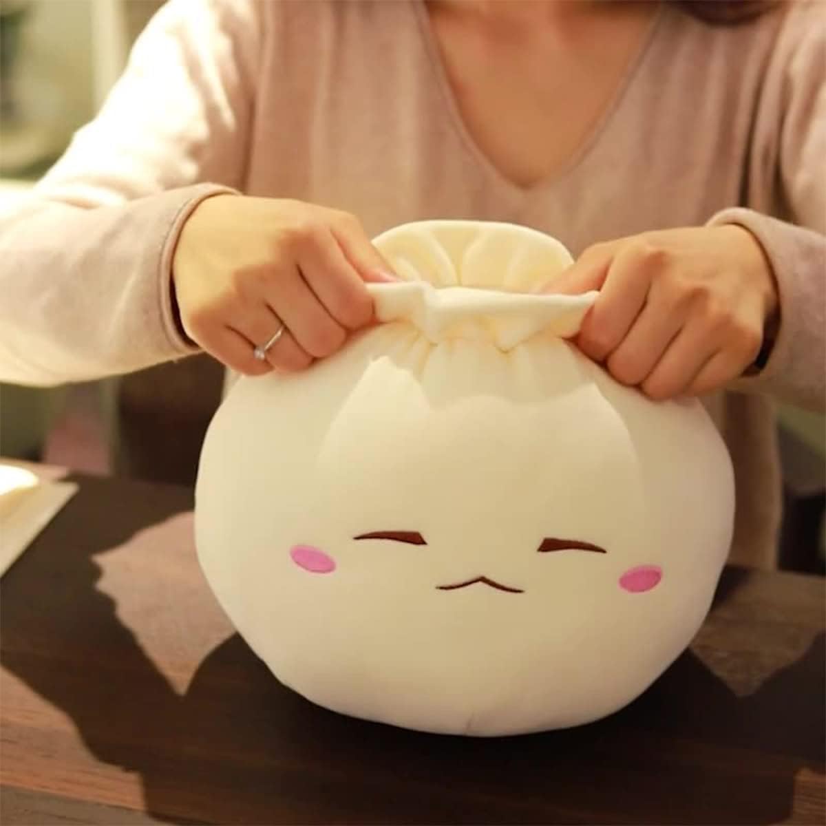 Yoholto Dumpling Plush Pillow, PP cotton fill, soft and squeezable.