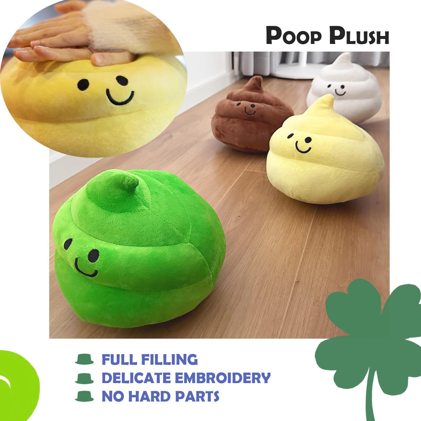 Yoholto Poop Plush Pillow yellow color adds playful pop
