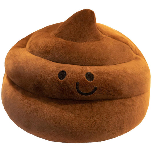 Yoholto Poop Plush Pillow face embroidery close-up, kid-friendly cuddle