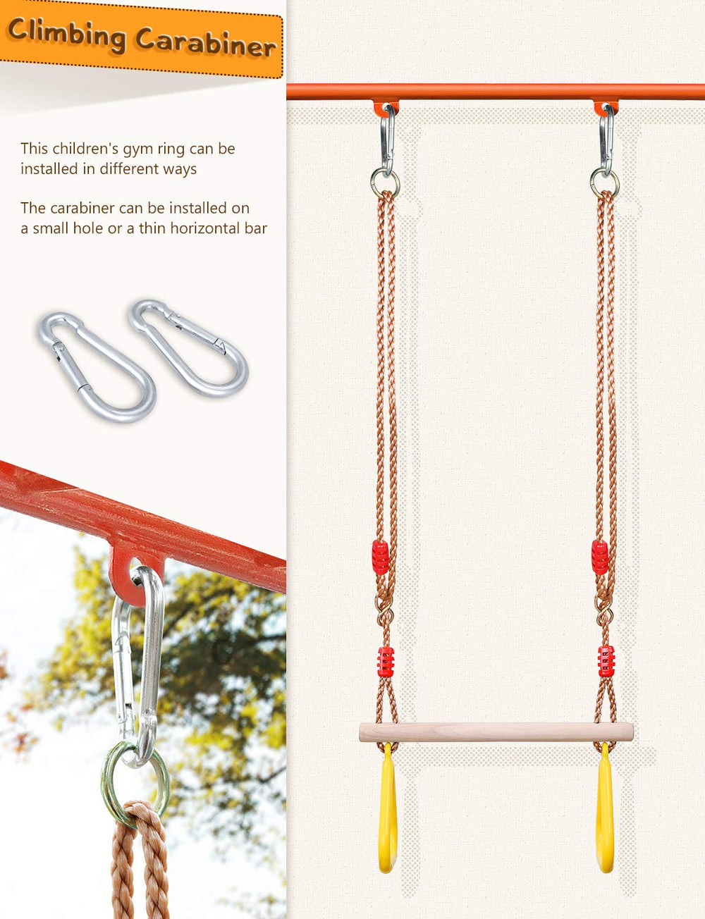 YOHOOLYO heavy-duty carabiners secure your setup