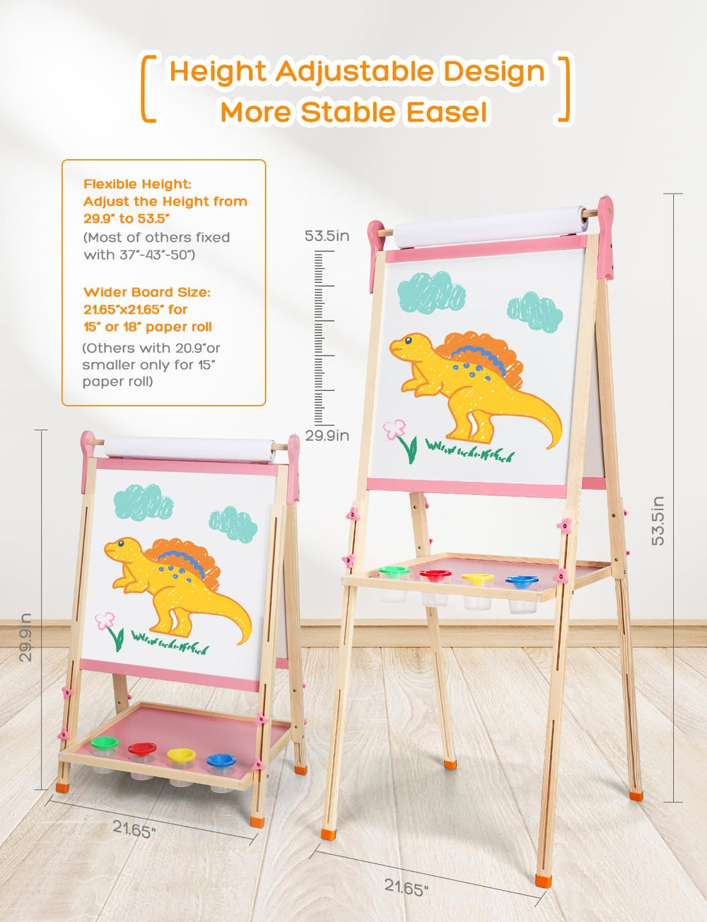 YOHOOLYO magnetic chalkboard side for magnetic letters and chalk art.