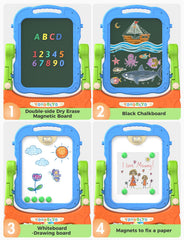 YOHOOLYO Kids Easel includes child-safe markers for coloring
