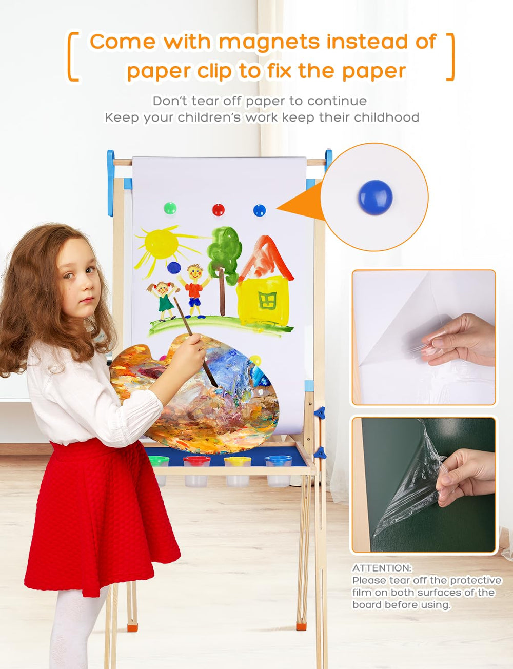 Sturdy wooden frame designed for durability and safe play.