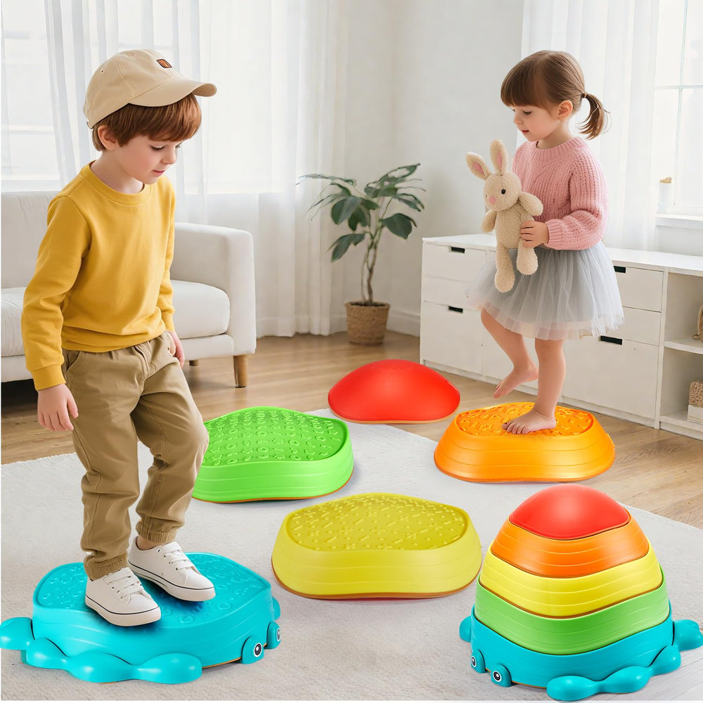 YOHOOLYO stepping stones ideal for backyard obstacle courses and group play