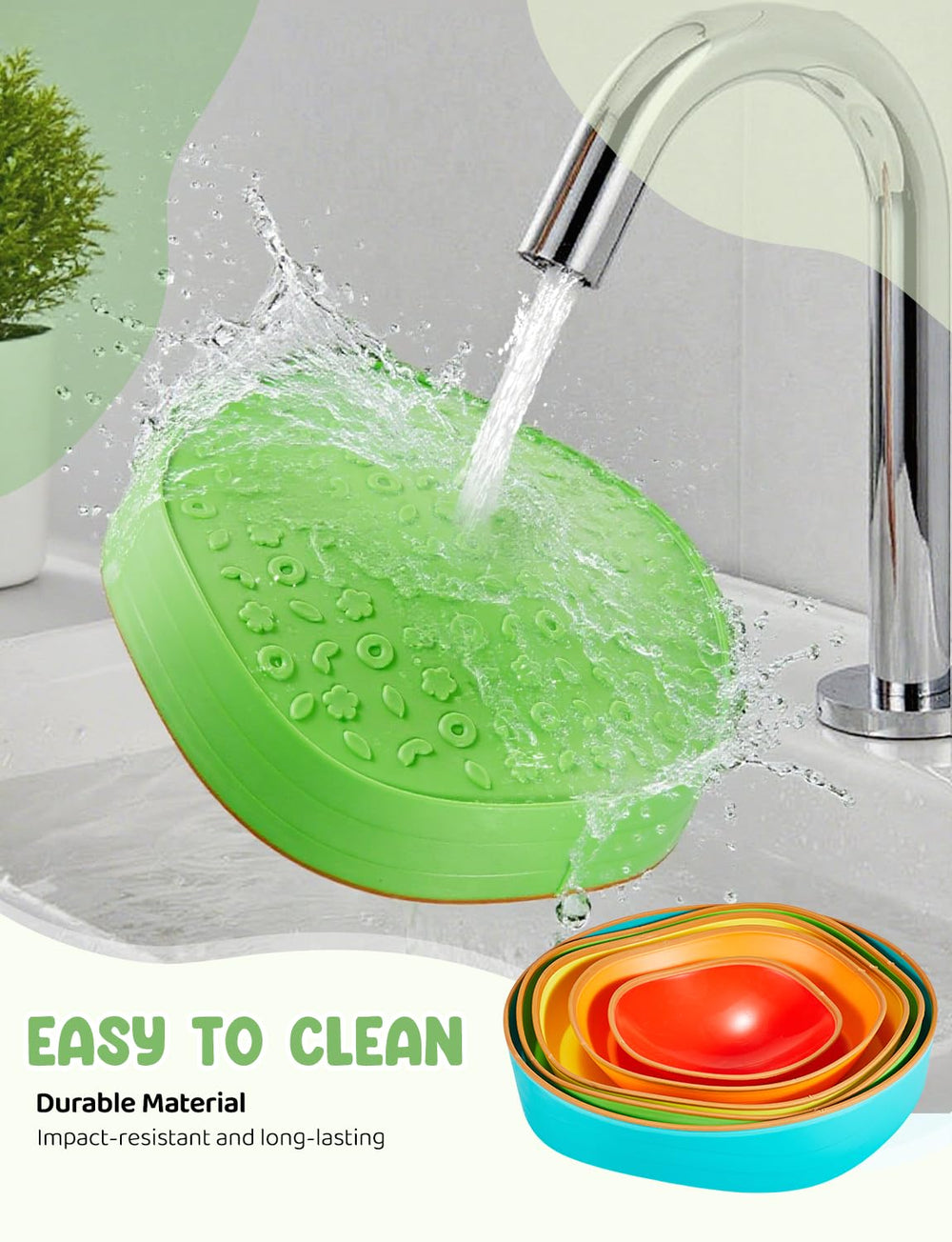 YOHOOLYO stepping stones easy to wipe clean after use