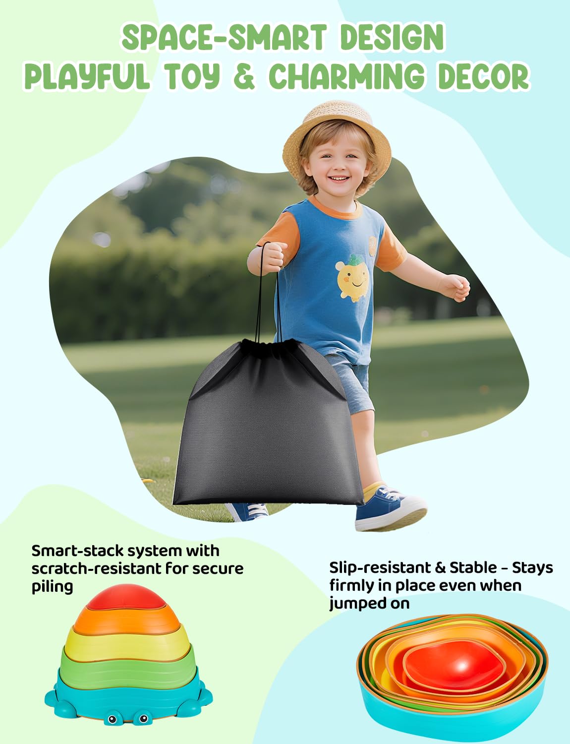 YOHOOLYO stepping stones suitable for indoor and outdoor play