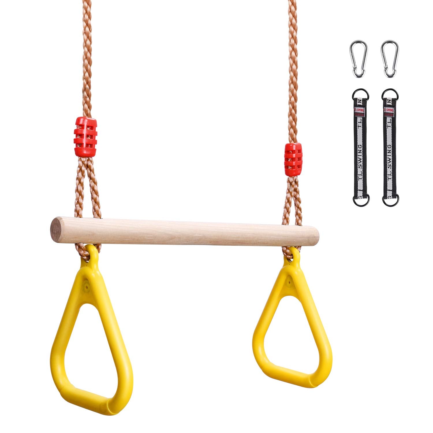 YOHOOLYO trapeze bar 18-inch for kids' backyard play and balance training