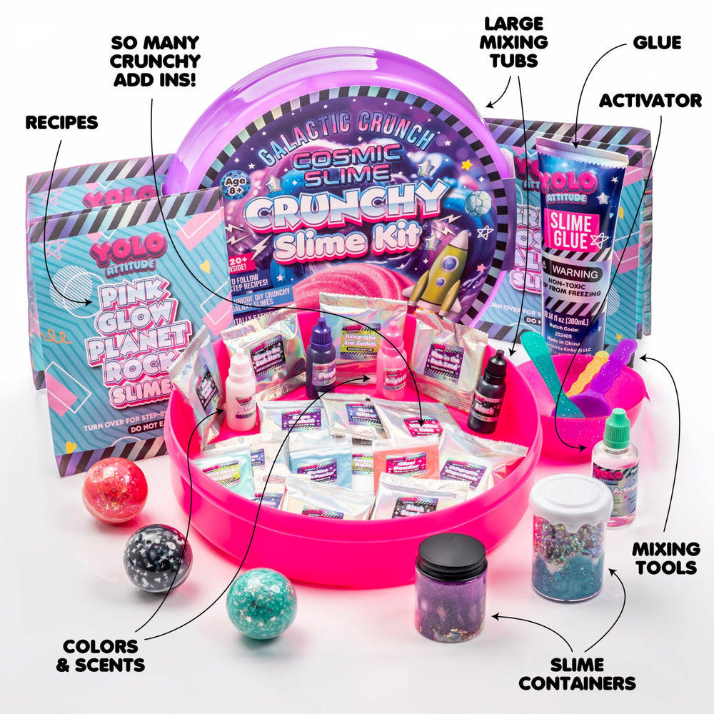 YOLO Attitude slime add-ins glitter beads spark crunchy textures for dynamic slime
