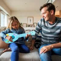 Child-safe ABS body of YOLOPLUS+ ukulele keeps playtime safe and durable