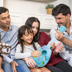 Compact, lightweight YOLOPLUS+ ukulele is easy to carry for budding musicians