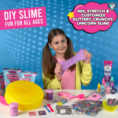 YOLO Unicorn Candy Craze slime kit cloud slime texture close-up display.