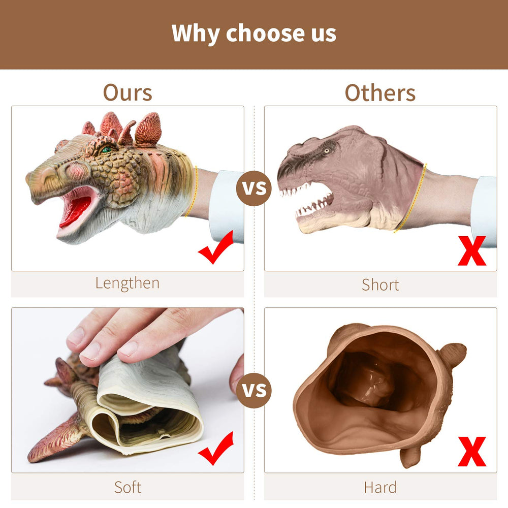 Yolococa dinosaur puppets gift-ready packaging ideal for holidays