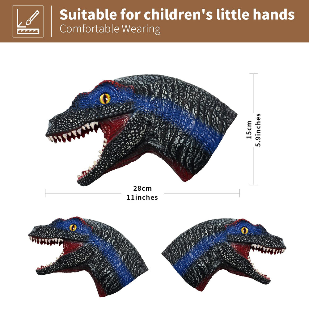 Yolococa dinosaur hand puppet suitable for kids and adults to perform.