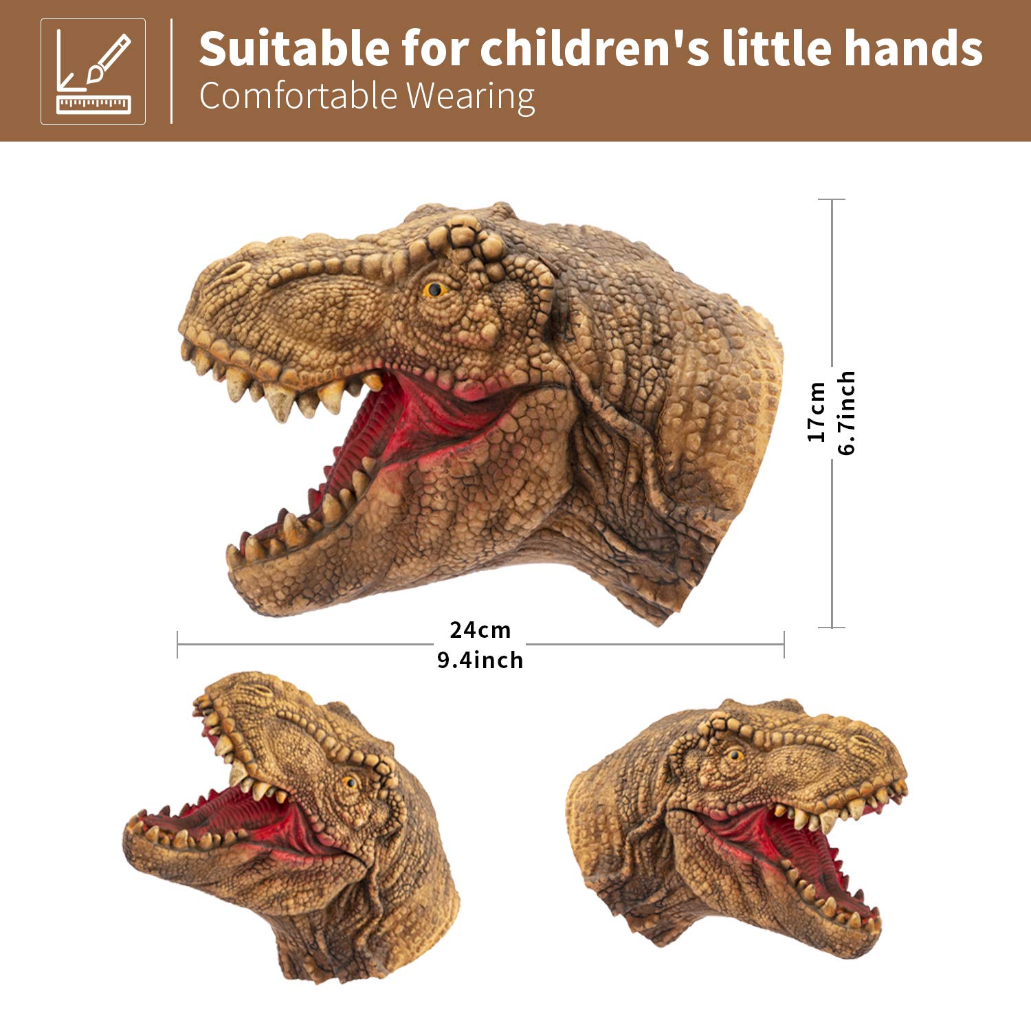 Yolococa Stegosaurus puppet with detailed finish for lifelike performances