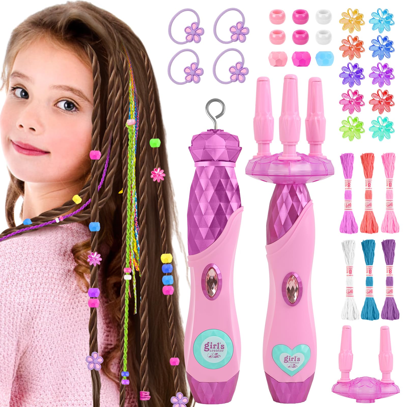 Yoloflix automatic braiding machine in action, simplifying braid creation for young stylists