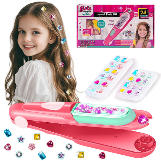 Yoloflix Hair Gem Stamper Kit closeup diamonds spark hairstyles