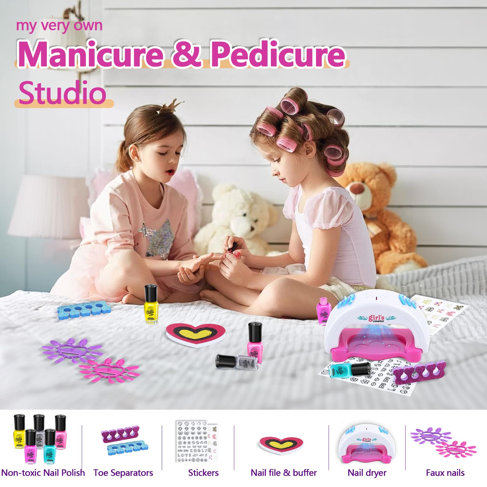 Yoloflix Kids Spa Kit nail polish studio set for creative at-home manicures.