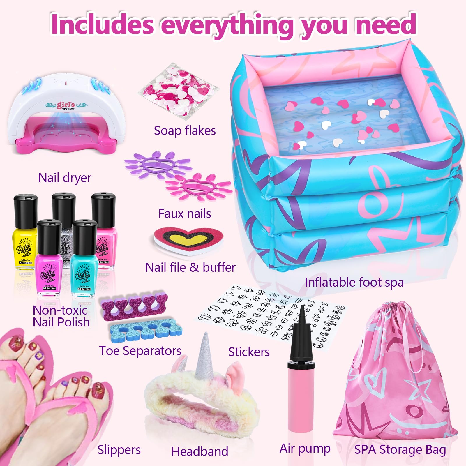 Yoloflix Kids Spa Kit water beads and slippers for a colorful, sensory spa moment.