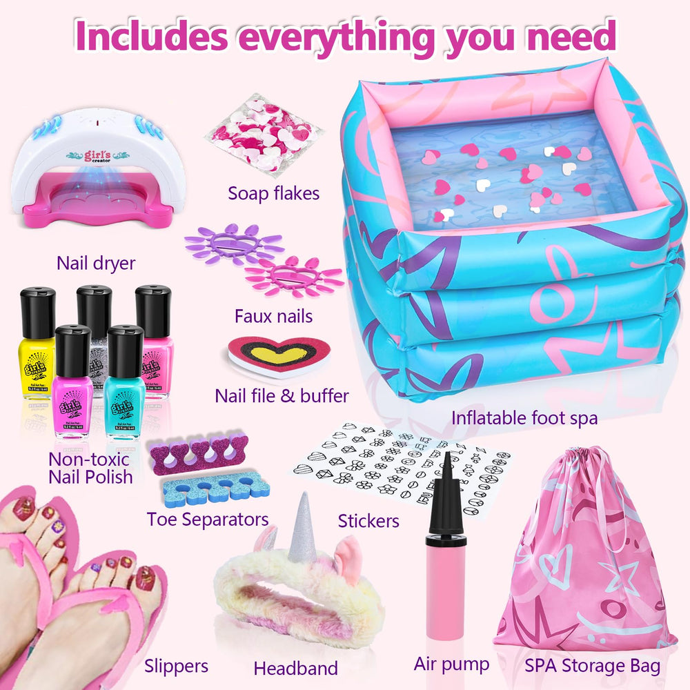 Yoloflix Kids Spa Kit water beads and slippers for a colorful, sensory spa moment.